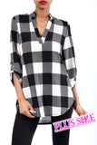 Buffalo Print Top--Curvy Girl