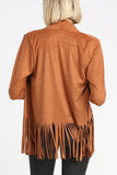 Camel Fringe Cardigan