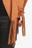 Camel Fringe Cardigan