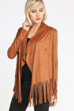 Camel Fringe Cardigan