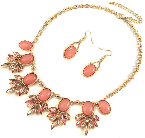 Coral Seaside Statement Necklace